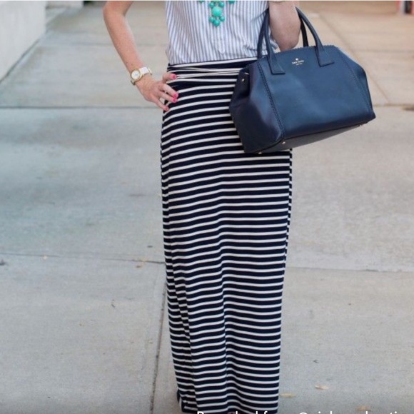 J. Crew - Black and White Striped Maxi Skirt - Picture 4 of 8